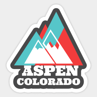 Aspen Colorado Vintage Mountain Travel Sticker